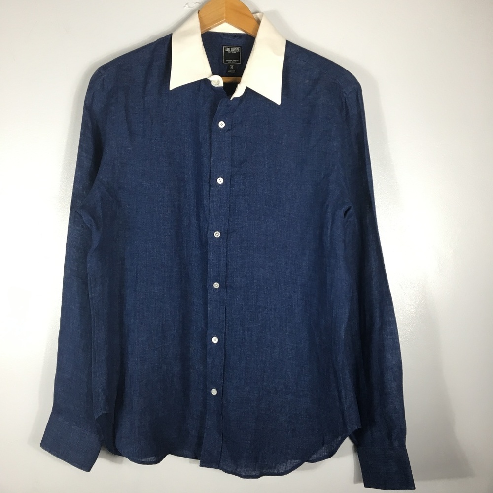 TODD SNYDER New York Blue Dress Shirt  Size: M